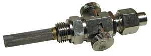 Petrol Tap Nickel Plated 1/8" x 1/4" Push Pull Type - Ethanol Resistant