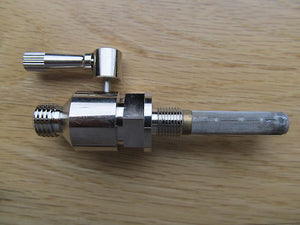 Petrol Tap Nickel Plated 1/8" x 7/16" Lever Type - Ethanol Resistant